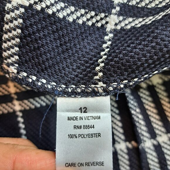First Lady Checker Blazer Jacket Size 12 - Picture 8 of 11